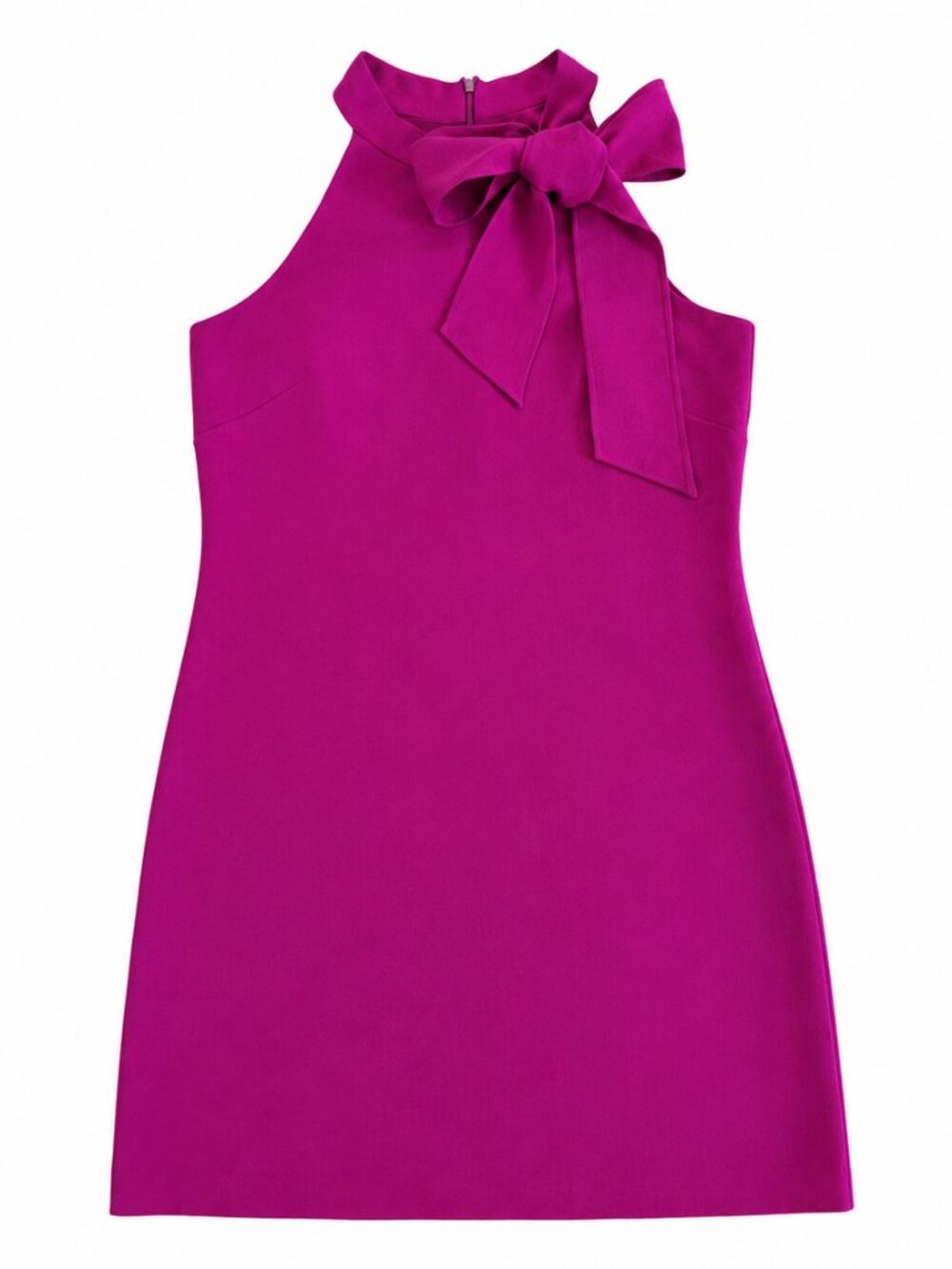Vince Camuto Magenta Bow Neck Shift Dress Size 14
